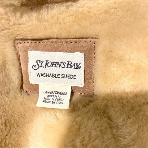 St John’s Bay Leather Winter Coat with hood Sherpa Lining - Picture 15 of 15